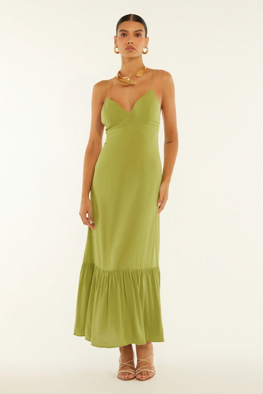 Vestido Hipermidi de Viscose com Alças